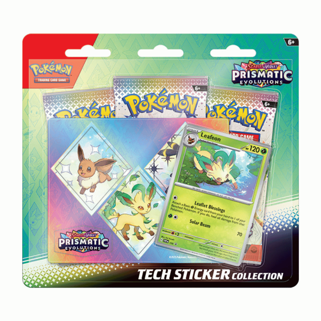 POKEMON: PRISMATIC EVOLUTIONS - TECH STICKER BLISTER - LEAFEON