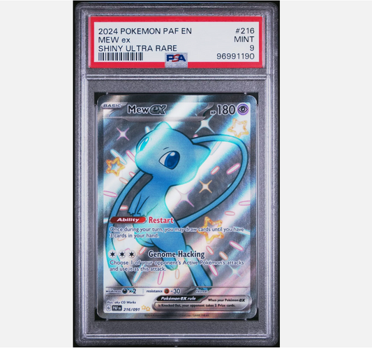 POKEMON: PALDEAN FATES #216 SHINY ULTRA RARE MEW EX PSA 9