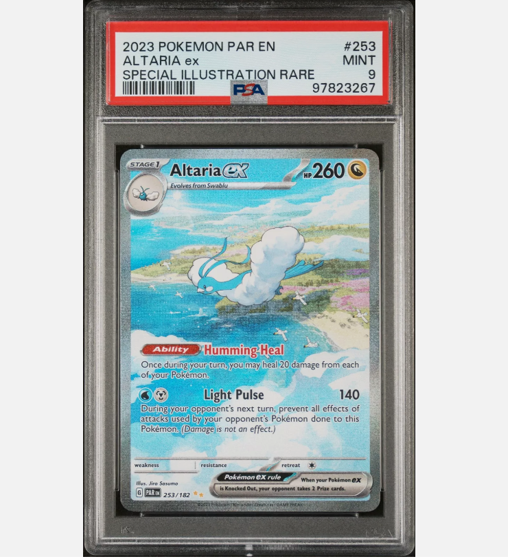 POKEMON: PARADOX RIFT #253 SPECIAL ILLUSTRATION RARE ALTARIA EX PSA 9 LEGENDARY LOOT POKEMON: PARADOX RIFT #253 SPECIAL ILLUSTRATION RARE ALTARIA EX PSA 9 LEGENDARY LOOT