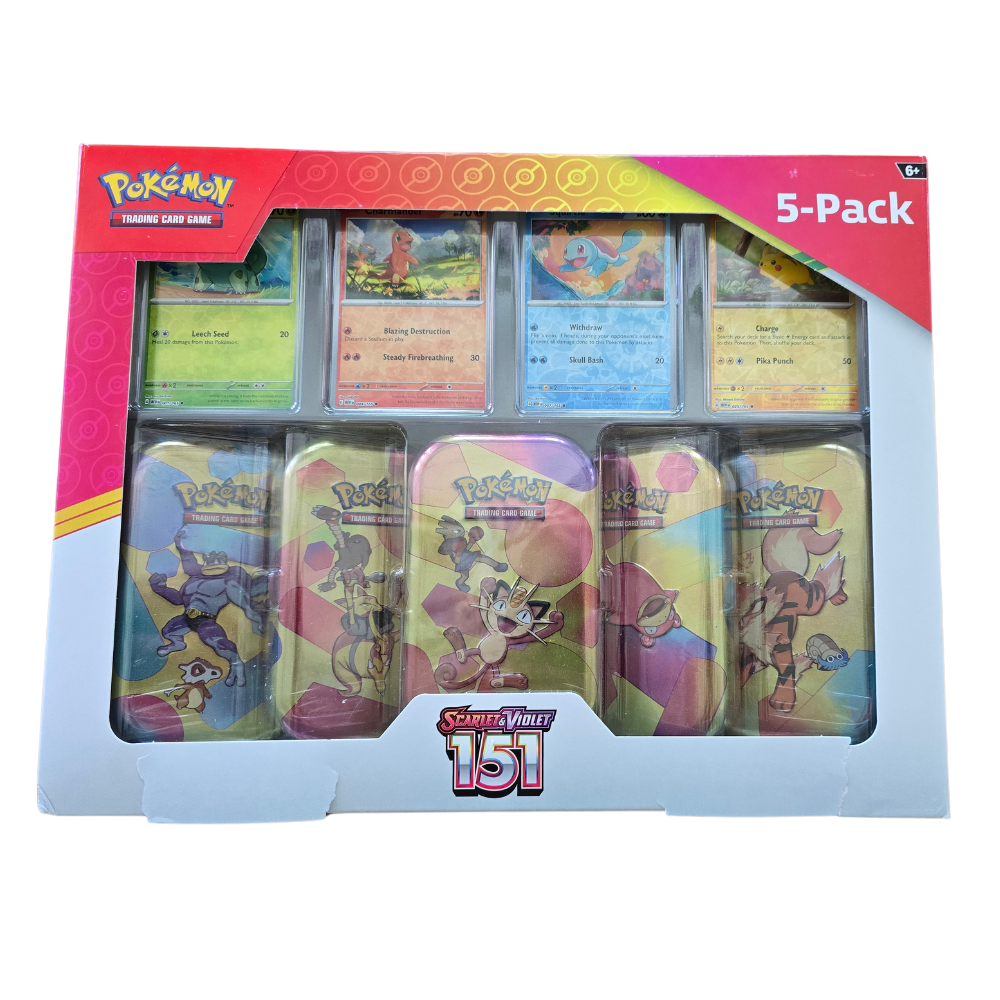 POKEMON: 151 - (DAMAGED) COSTCO EXCLUSIVE 151 MINI TIN 5-PACK LEGENDARY LOOT POKEMON: 151 - (DAMAGED) COSTCO EXCLUSIVE 151 MINI TIN 5-PACK LEGENDARY LOOT