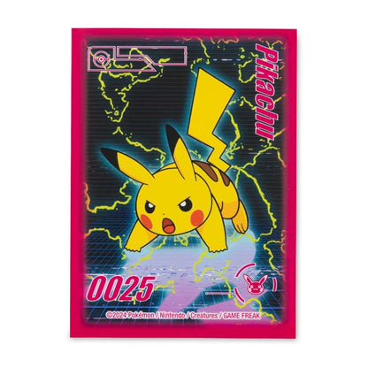 POKEMON CENTER: PIKACHU NEON CHARGE CARD (65 SLEEVES)