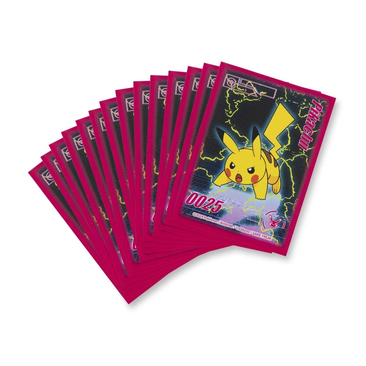 POKEMON CENTER: PIKACHU NEON CHARGE CARD (65 SLEEVES)