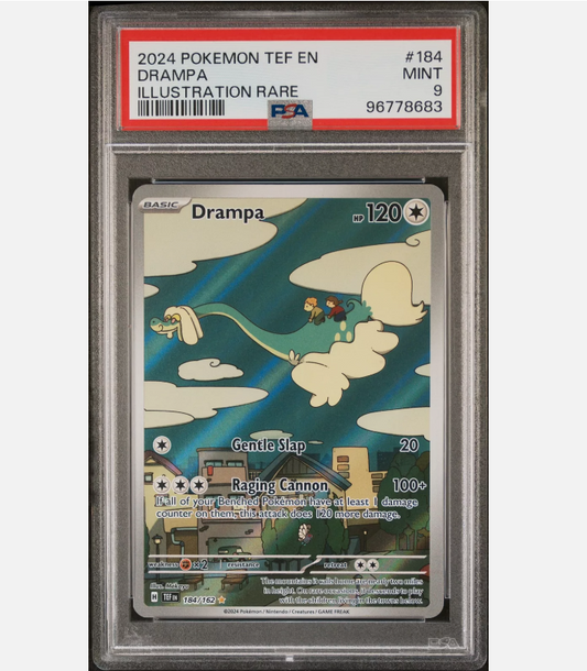 POKEMON: TEMPORAL FORCES #184 ILLUSTRATION RARE  DRAMPA PSA 9
